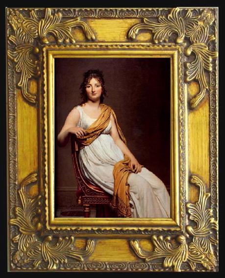 framed  Jacques-Louis  David Madame Raymond de Verninac, Ta070